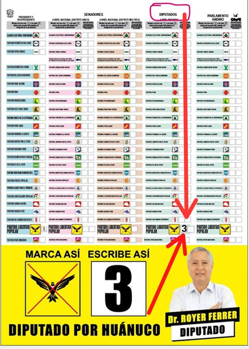 Cédula de Identidad - Royer Ferrer Tarazona